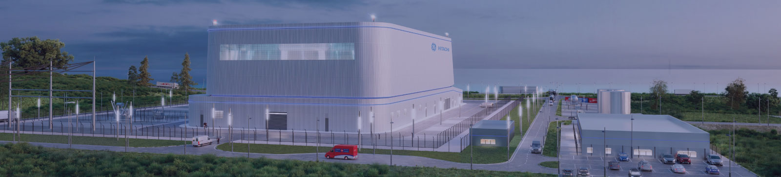 Rendering of a future small modular reactor for develoment in Clarington.