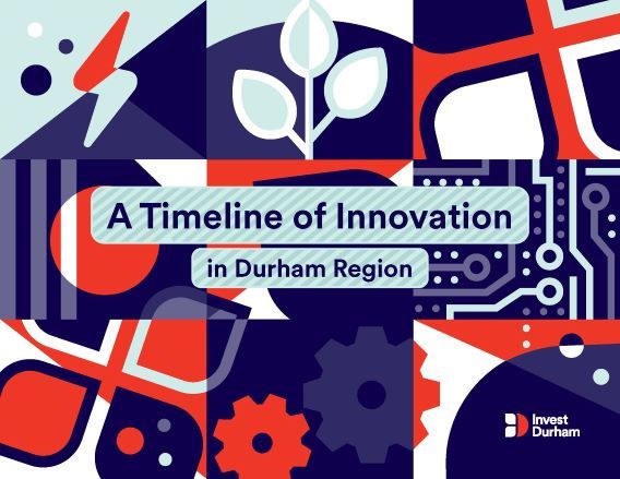 Cover image graphics and textension - A Timeline of Innovation in Durham Region