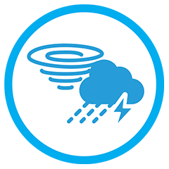 Wind and rain icon