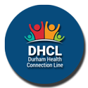 Durham Health Connection Line logo.