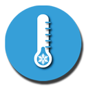 Cold alert thermometer icon.