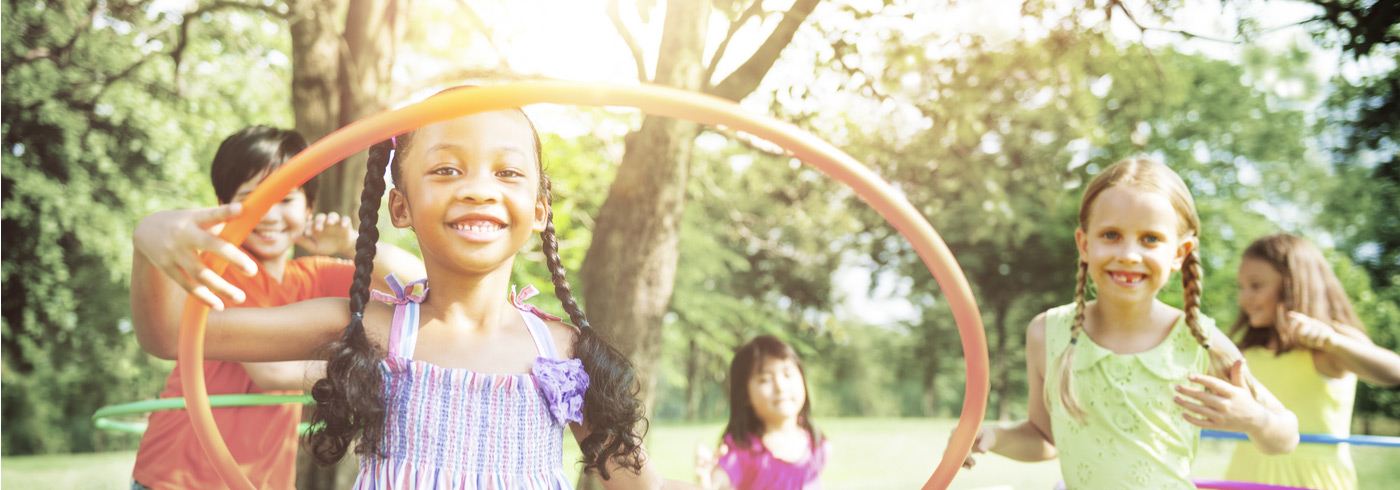 Children playing outside.