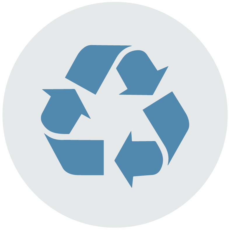 Icon to show recycle, the mobius loop