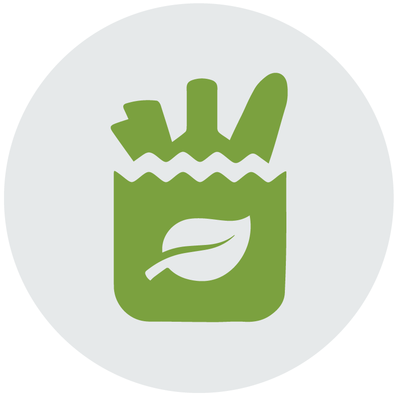 Icon to show rethink, a grocery bag