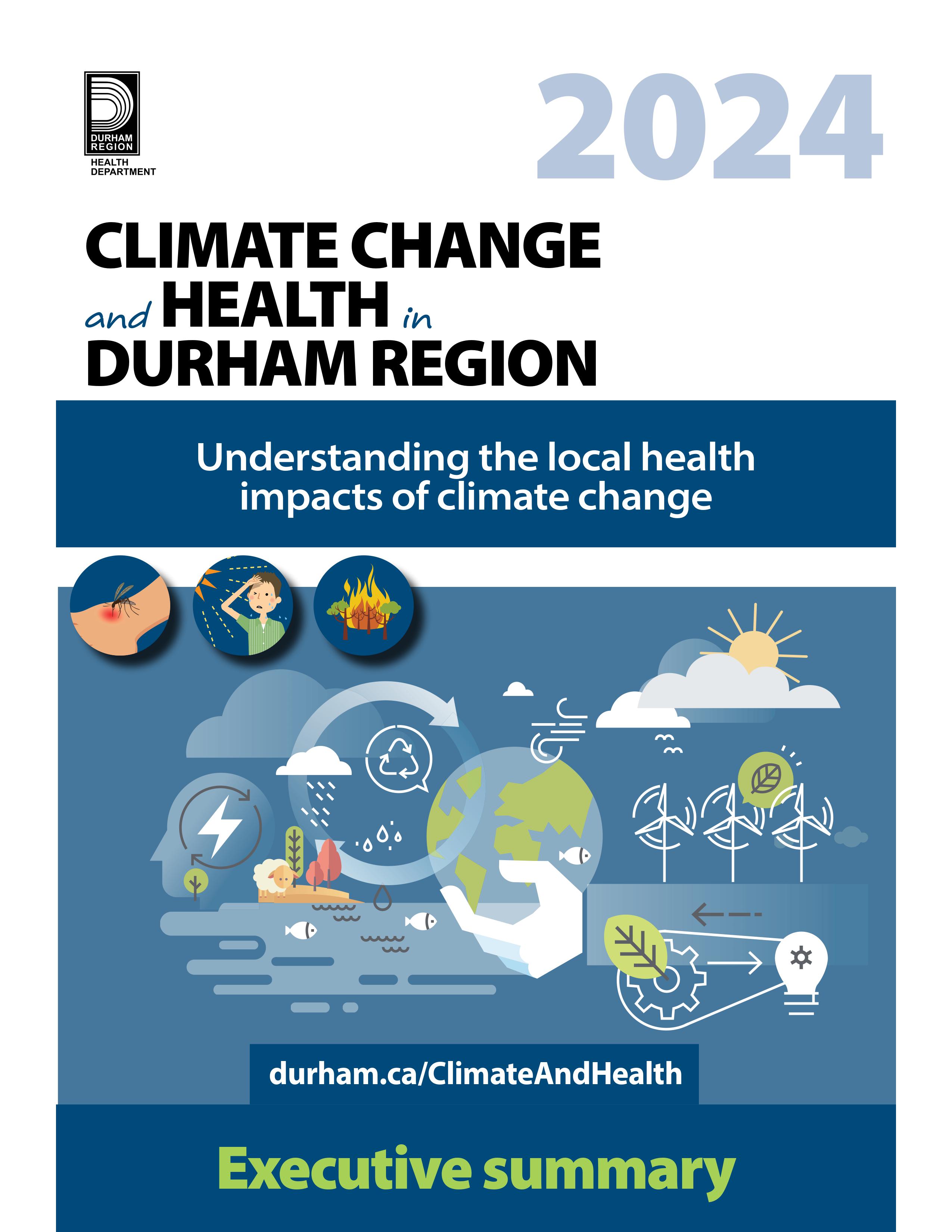 Title page of Durham Region Climate Change and Health report