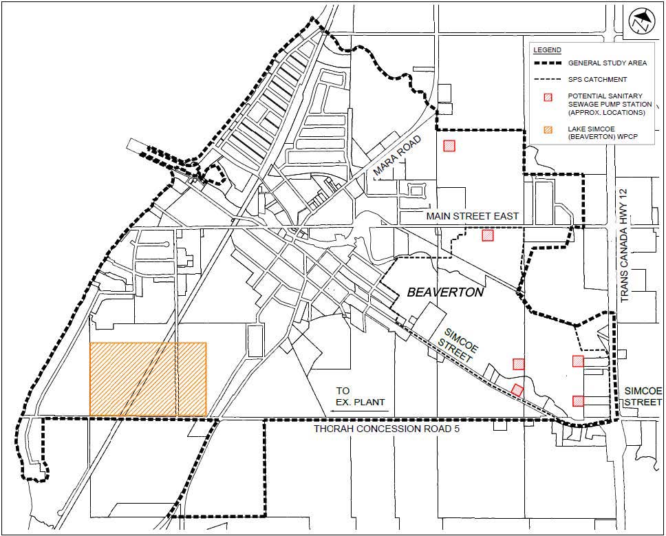 Map of Beaverton showing the land within the Employment Area