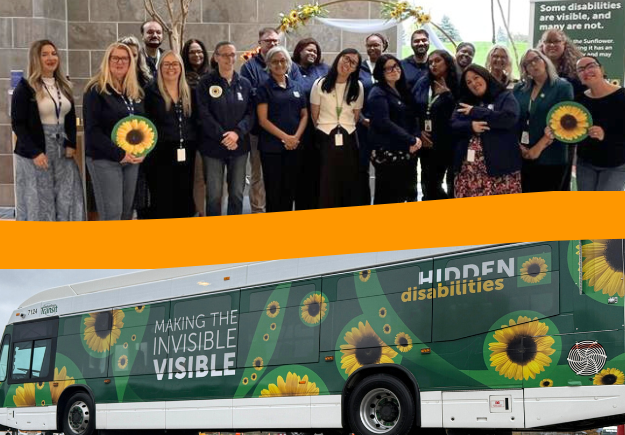 A group of regional employees celebrating the launch of the Sunflower Program.