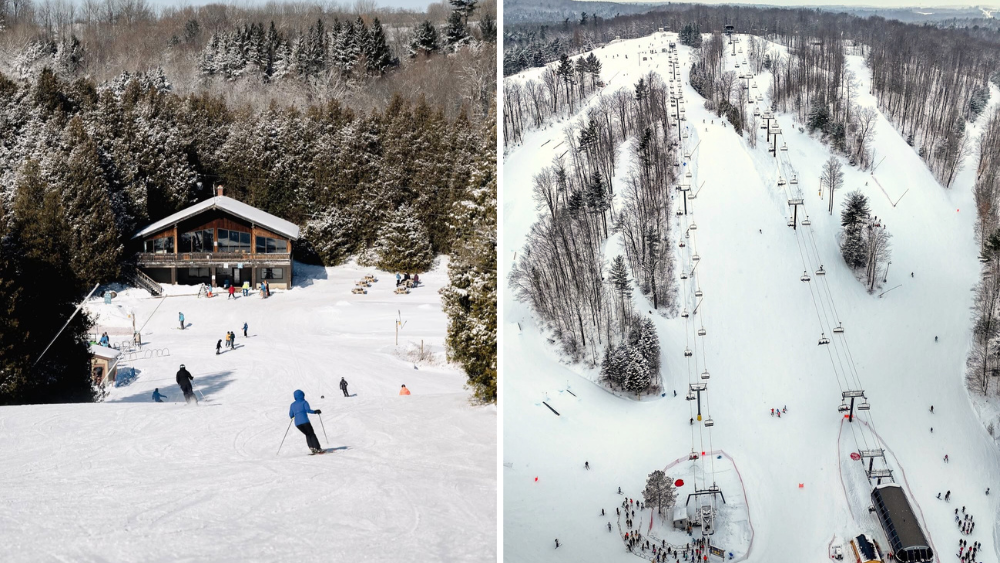 Collage of Brimacombe in Clarington, Ontario and Lakeridge Ski Resort in Uxbridge, Ontario