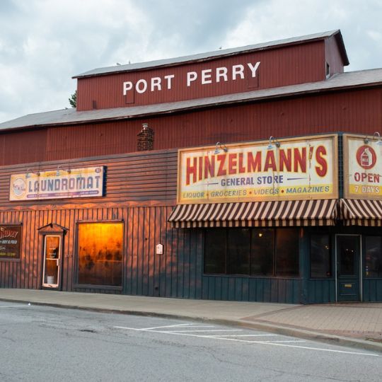 Iconic red barn in Port Perry, Ontario