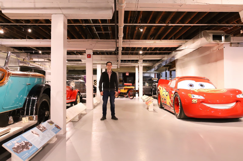 One of a kind cars at the Canadian Automotive Museum, including Lightning McQueen.