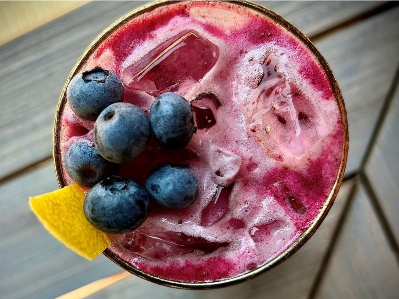 Image of a blueberry citrus cocktail