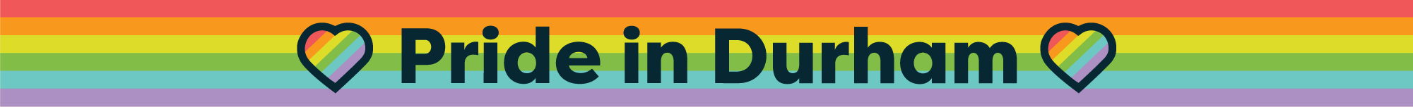 Rainbow graphic that reads, "Pride in Durham".